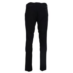 Domenico Tagliente Black Tapered Dress Formal Men's Pants